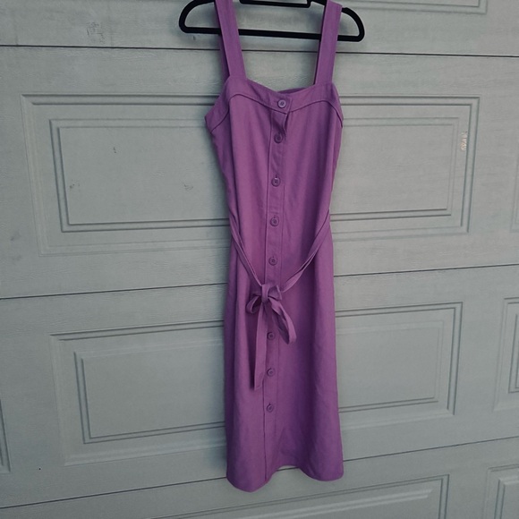 Everlane Goweave Button Down Dress with Tie Waist - Picture 4 of 9